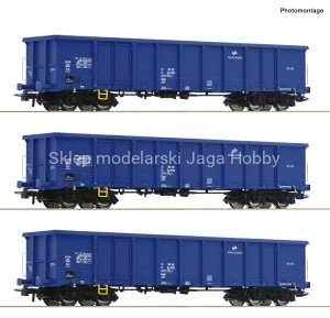 ROCO 6600100 ZESTAW 3 WAGONÓW TYP Eanos PKP H0