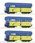 ROCO 6600136 ZESTAW 3 WAGONÓW TYPU Falns PKP  CARGO H0