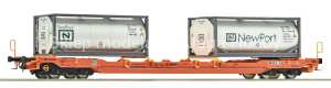 ROCO 6600275 WAGON PLATFORMA Z KONTENERAMI
